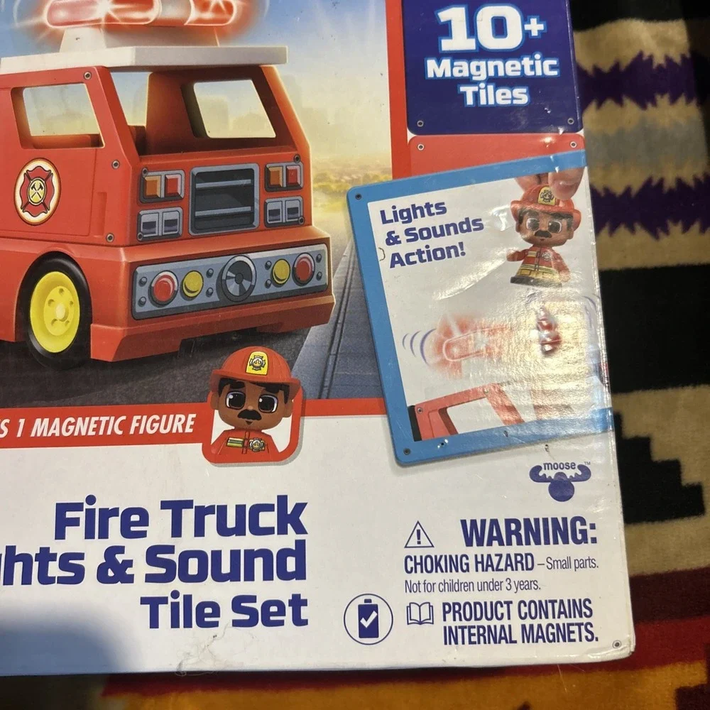 Tile Town Fire Trucks Lights & Sounds Tile Set New In Box Children Toy